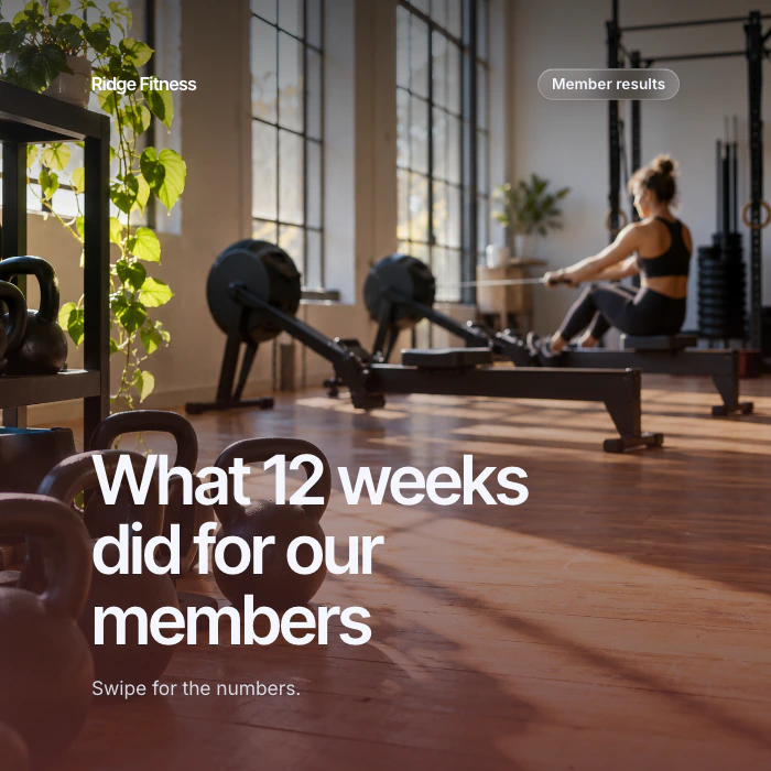 Square carousel cover over a gym photo